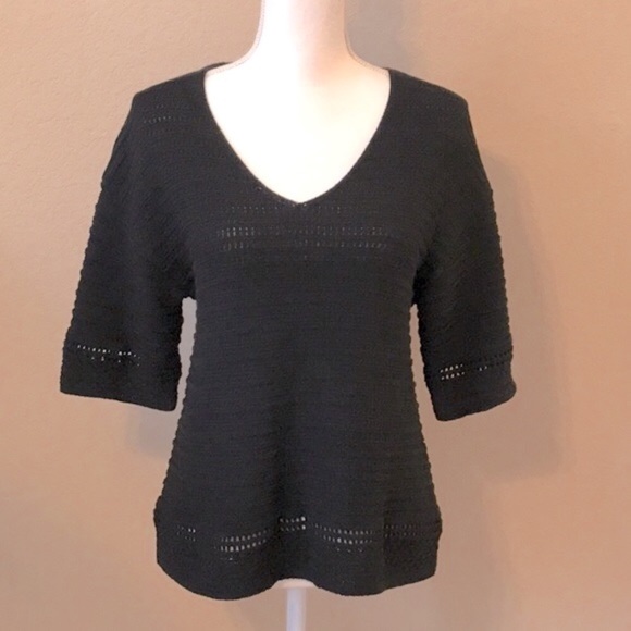 GAP Sweaters - GAP 3/4 Sleeve Black Cotton Sweater